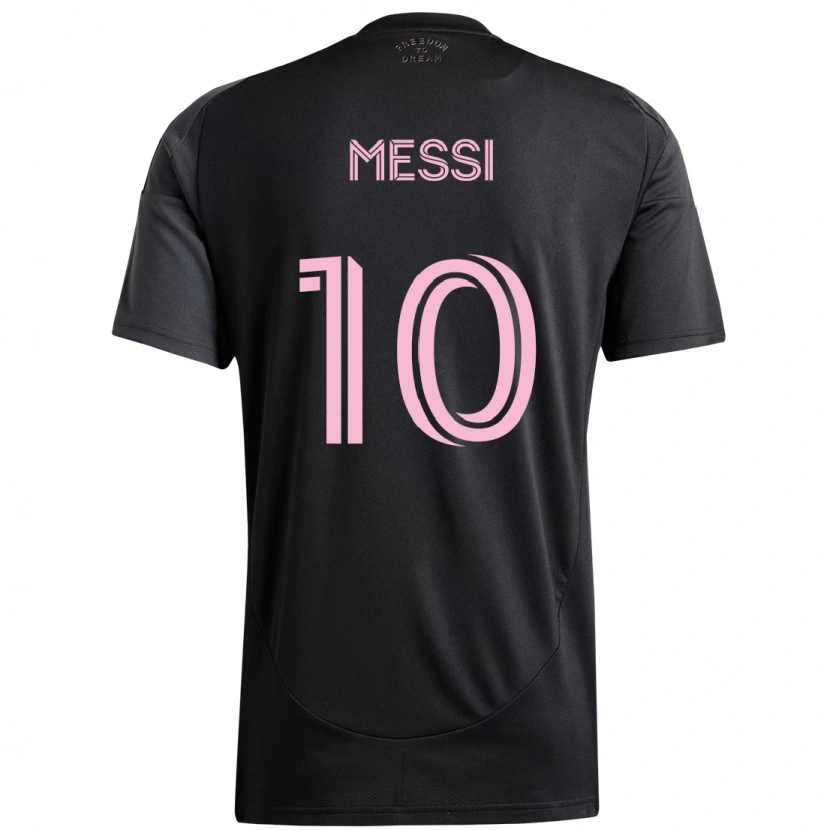 Danxen Women Lionel Messi #10 Black Pink Away Jersey 2025/26 T-Shirt