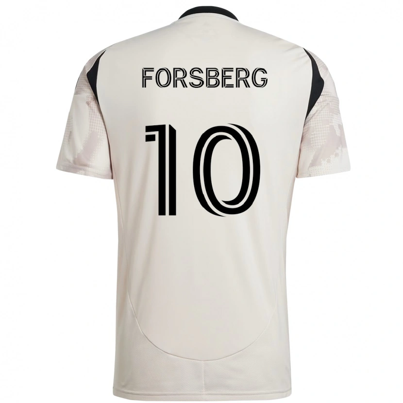 Danxen Women Emil Forsberg #10 Beige Black Away Jersey 2025/26 T-Shirt