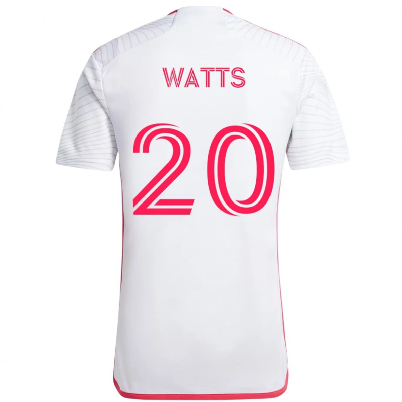 Danxen Women Akil Watts #20 White Magenta Away Jersey 2025/26 T-Shirt