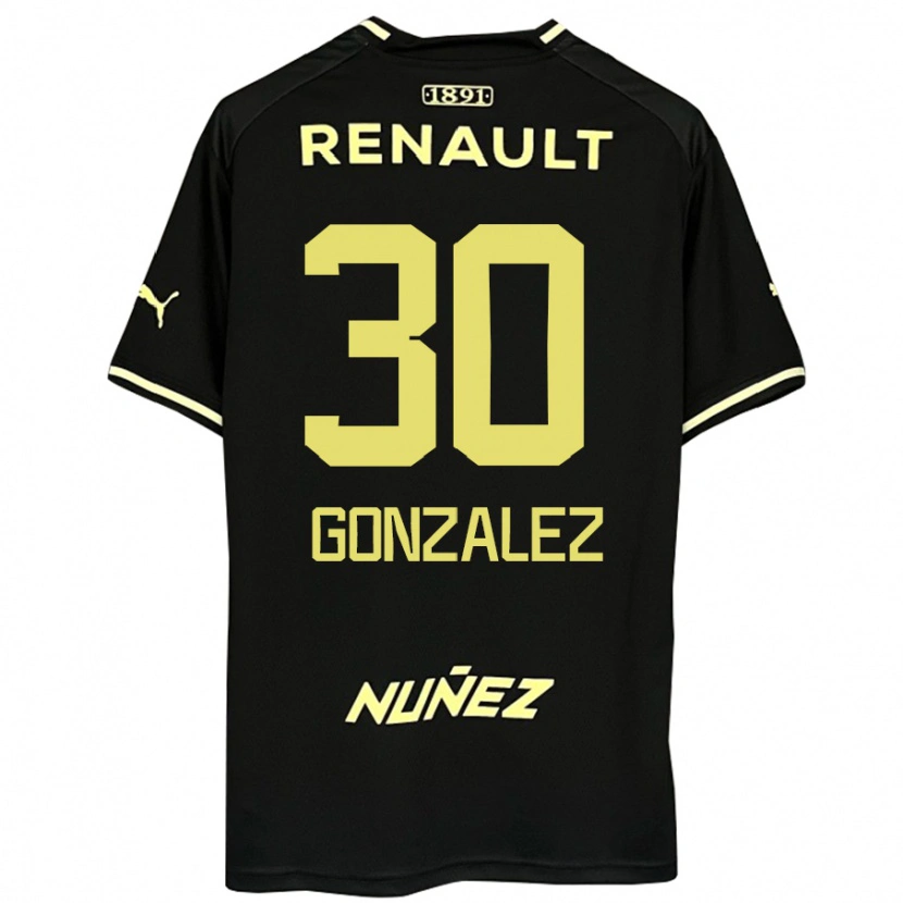 Danxen Women Ángel González #30 Black Yellow Away Jersey 2025/26 T-Shirt