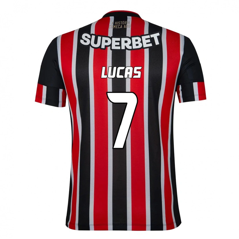 Danxen Women Lucas Moura #7 Black Red Away Jersey 2025/26 T-Shirt