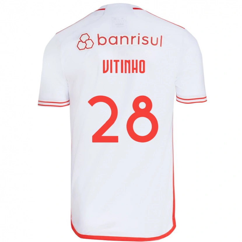 Danxen Women Vitinho #28 White Red Away Jersey 2025/26 T-Shirt