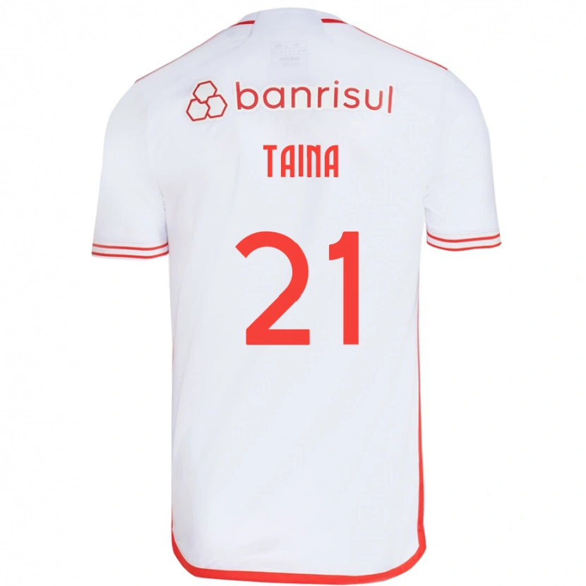 Danxen Women Tainá #21 White Red Away Jersey 2025/26 T-Shirt