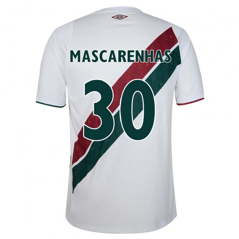 Danxen Women Matheus Mascarenhas #30 White Green Maroon Away Jersey 2025/26 T-Shirt