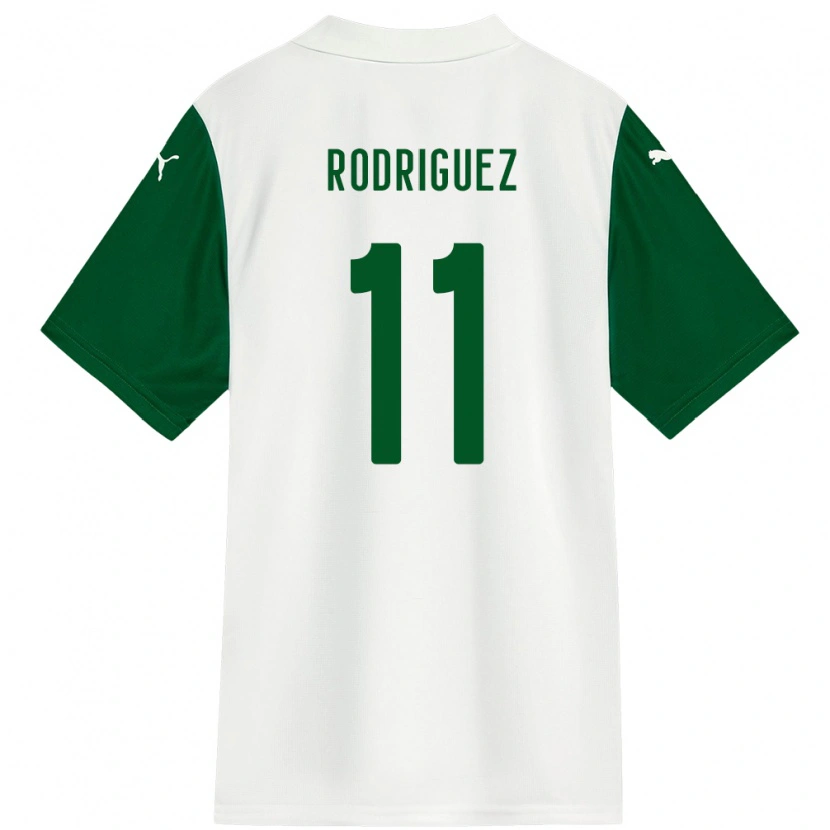 Danxen Women Yamila Rodríguez #11 White Green Away Jersey 2025/26 T-Shirt