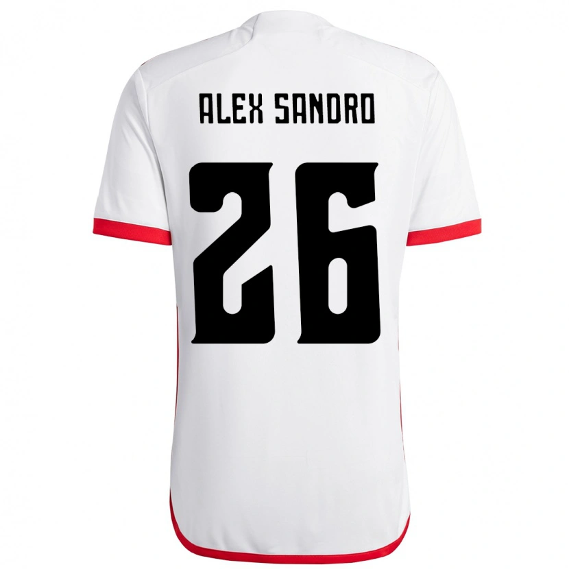 Danxen Women Alex Sandro #26 White Red Away Jersey 2025/26 T-Shirt