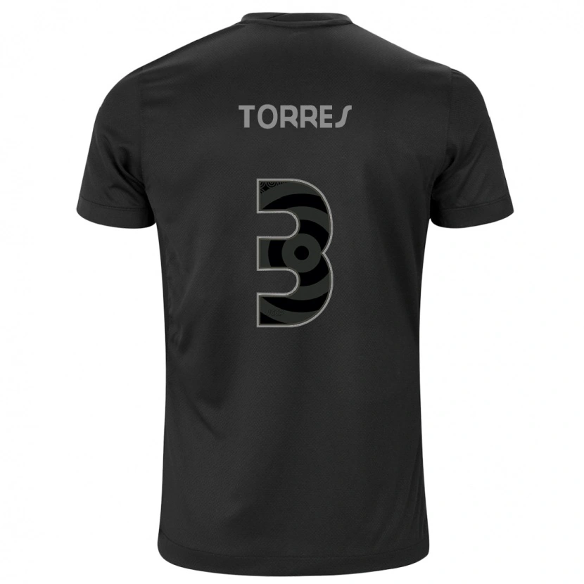 Danxen Women Félix Torres #3 Black White Away Jersey 2025/26 T-Shirt