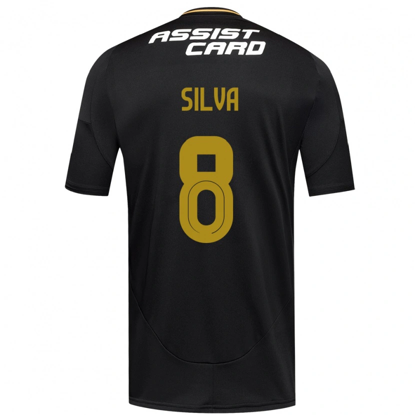 Danxen Women Bastián Silva #8 Black White Away Jersey 2025/26 T-Shirt