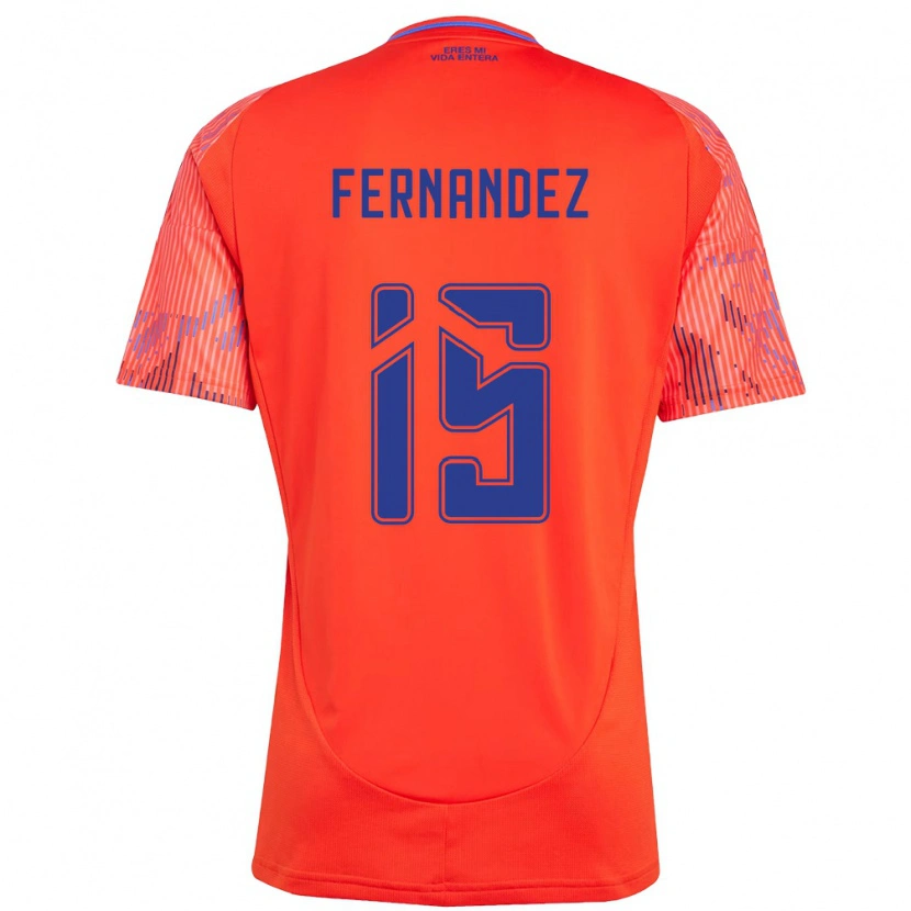 Danxen Women Vicente Fernández #15 Orange Red Away Jersey 2025/26 T-Shirt