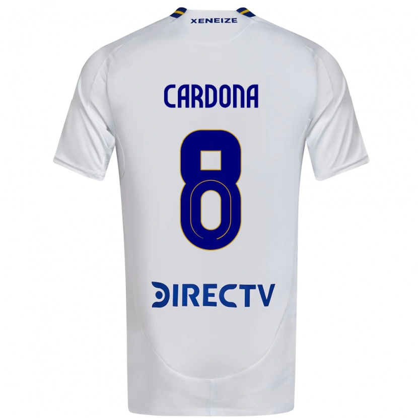 Danxen Women Edwin Cardona #8 White Blue Away Jersey 2025/26 T-Shirt