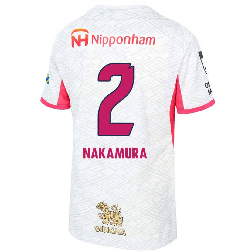 Danxen Women Takumi Nakamura #2 White Sakura Pink Away Jersey 2025/26 T-Shirt