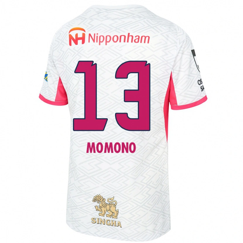 Danxen Women Miyuka Momono #13 White Sakura Pink Away Jersey 2025/26 T-Shirt