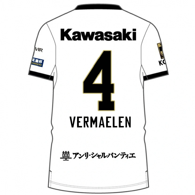 Danxen Women Thomas Vermaelen #4 White Black Away Jersey 2025/26 T-Shirt