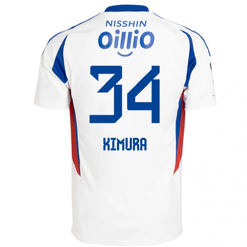 Danxen Women Takuto Kimura #34 White Royal Blue Away Jersey 2025/26 T-Shirt