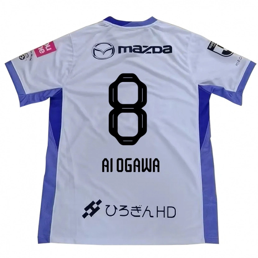 Danxen Women Ai Ogawa #8 White Orange Away Jersey 2025/26 T-Shirt