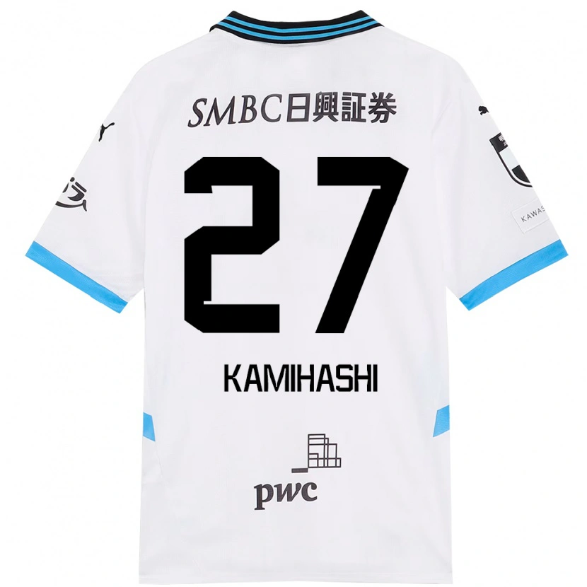 Danxen Women Ryota Kamihashi #27 White Sky Blue Away Jersey 2025/26 T-Shirt