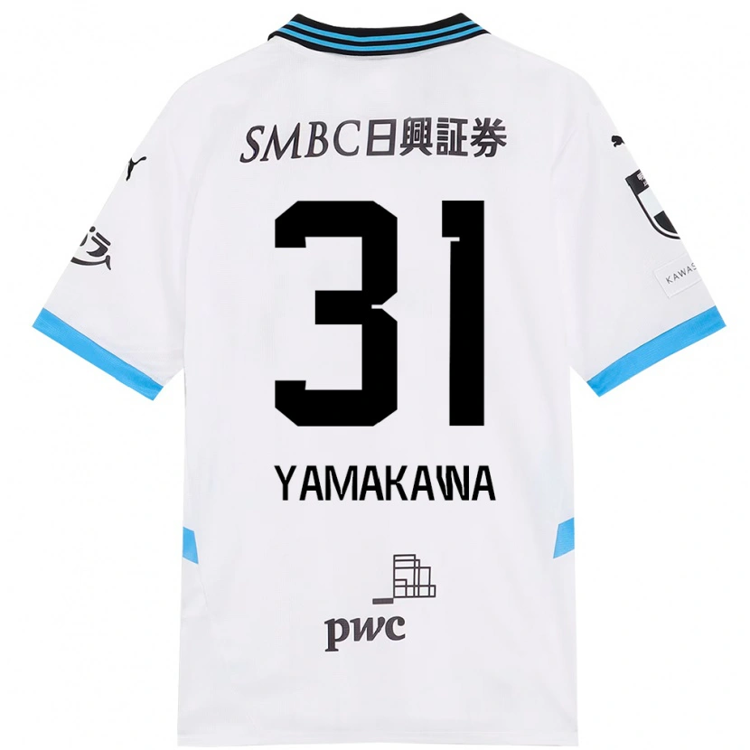 Danxen Women Yohei Yamakawa #31 White Sky Blue Away Jersey 2025/26 T-Shirt