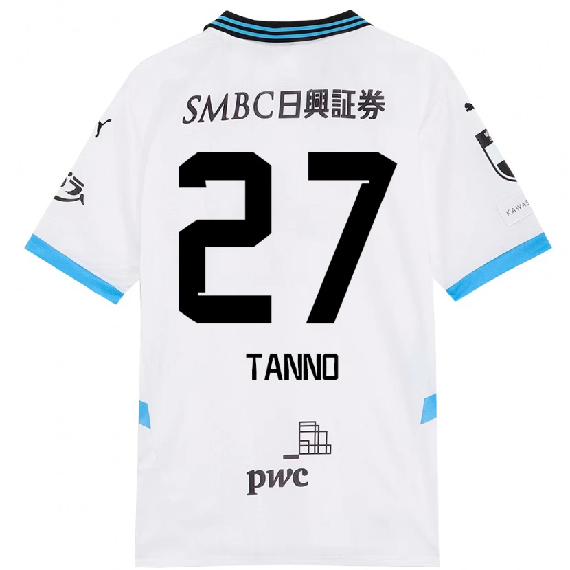 Danxen Women Kenta Tanno #27 White Sky Blue Away Jersey 2025/26 T-Shirt