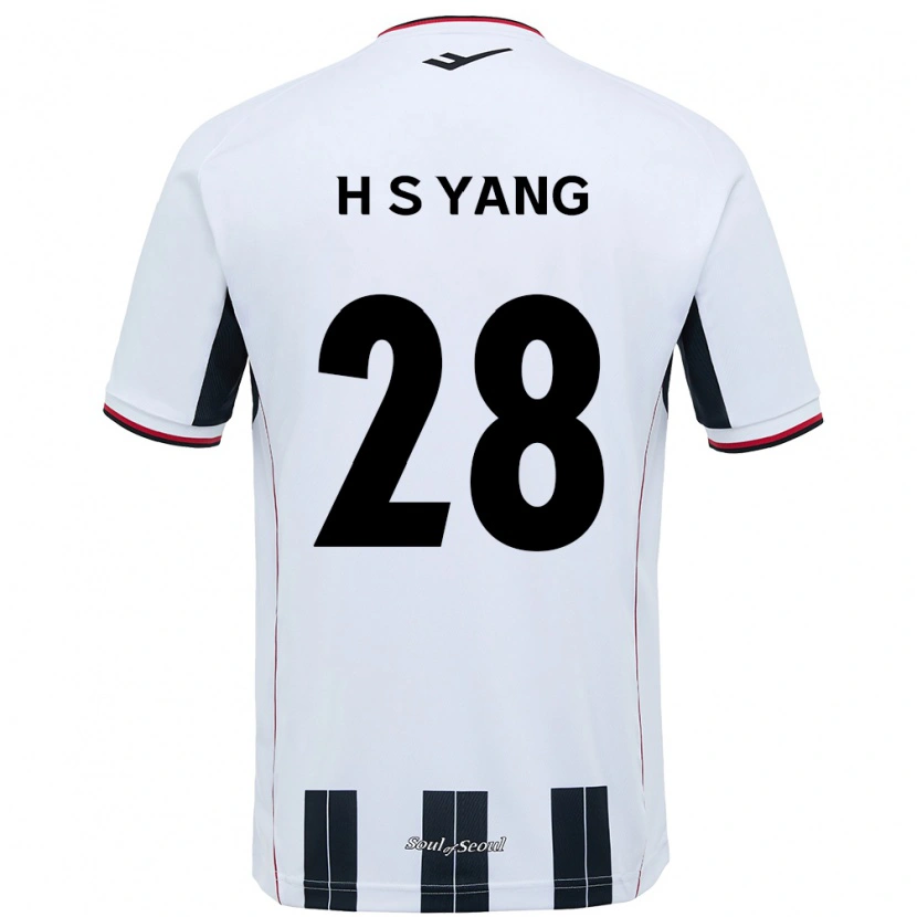 Danxen Women Seung-Hyeon Yang #28 White Black Away Jersey 2025/26 T-Shirt