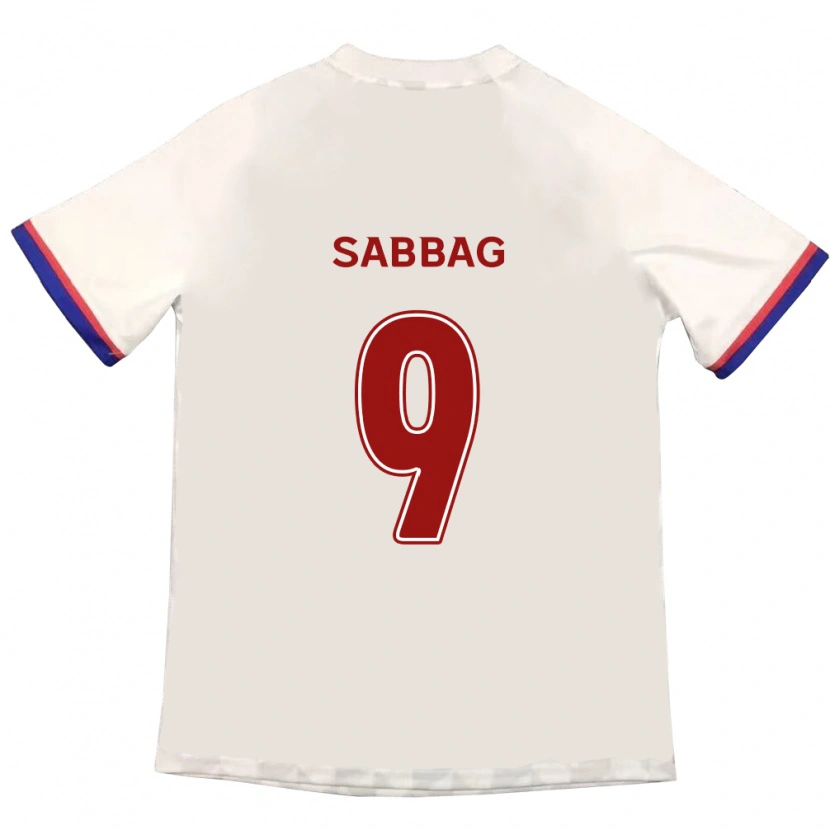 Danxen Women Pablo Sabbag #9 Off-White Red Away Jersey 2025/26 T-Shirt