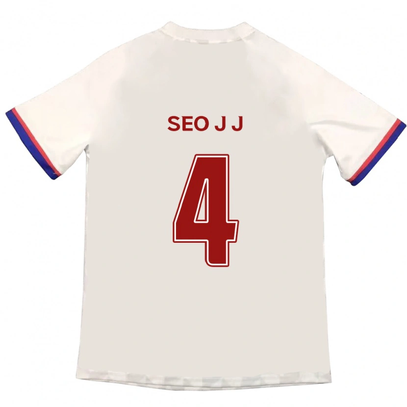 Danxen Women Seo Jin-Ju #4 Off-White Red Away Jersey 2025/26 T-Shirt