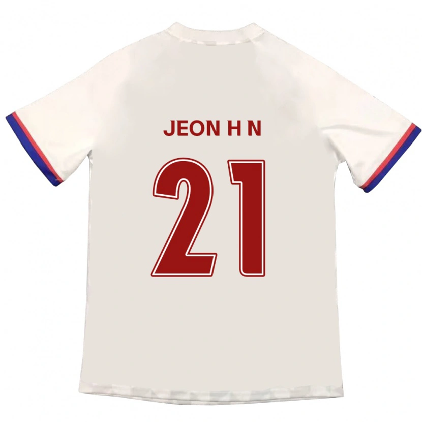 Danxen Women Jeon Ha-Neul #21 Off-White Red Away Jersey 2025/26 T-Shirt