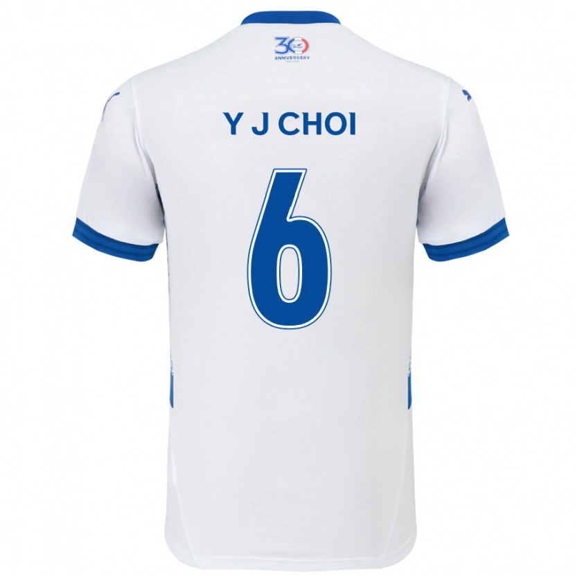 Danxen Women Young-Jun Choi #6 White Royal Blue Away Jersey 2025/26 T-Shirt