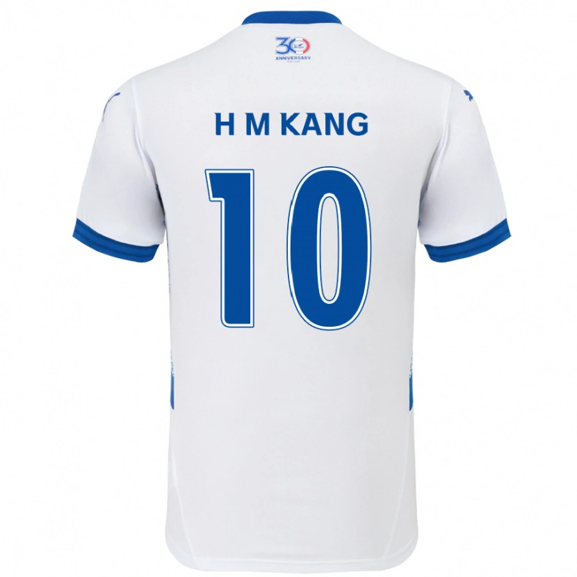 Danxen Women Hyun-Muk Kang #10 White Royal Blue Away Jersey 2025/26 T-Shirt