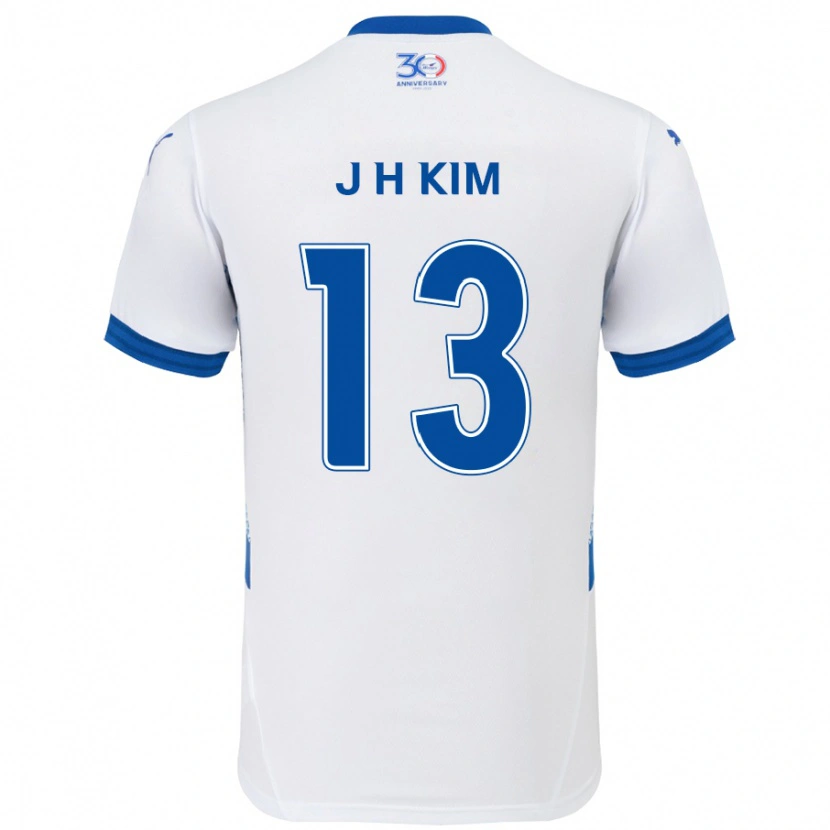 Danxen Women Jung-Hoon Kim #13 White Royal Blue Away Jersey 2025/26 T-Shirt