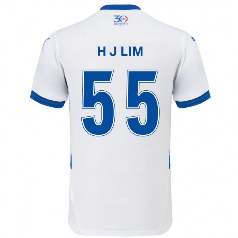 Danxen Women Ji-Hoon Lim #55 White Royal Blue Away Jersey 2025/26 T-Shirt