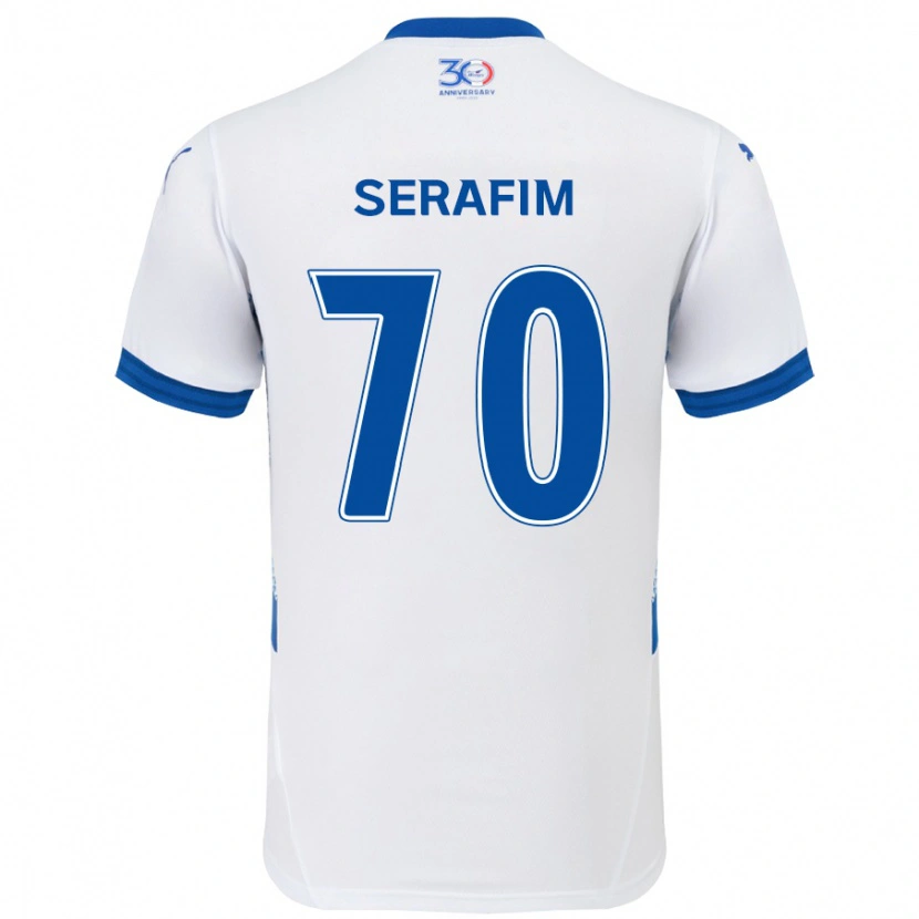 Danxen Women Matheus Serafim #70 White Royal Blue Away Jersey 2025/26 T-Shirt