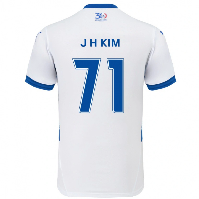 Danxen Women Ji-Ho Kim #71 White Royal Blue Away Jersey 2025/26 T-Shirt