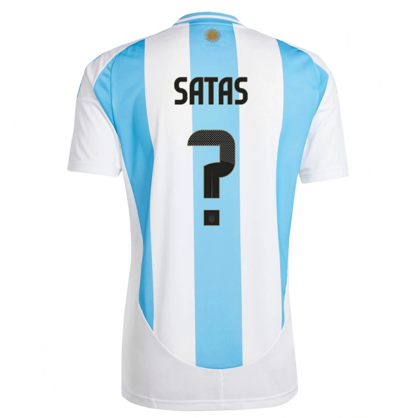 Danxen Kid Argentina Matías Satas #0 White Blue Home Jersey 24-26 T-Shirt