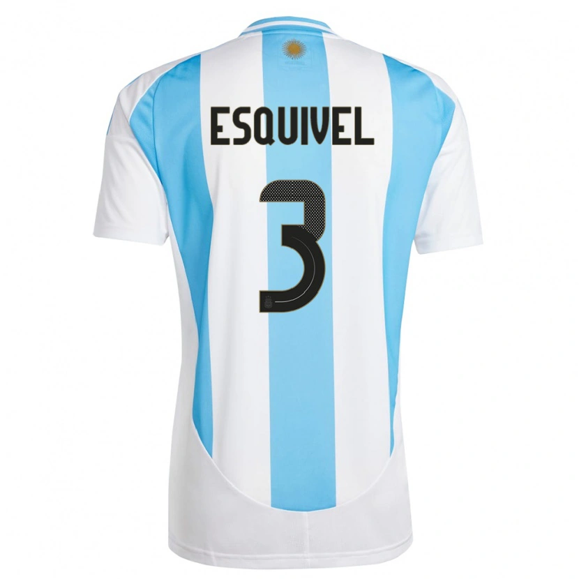 Danxen Kid Argentina Lucas Esquivel #3 White Blue Home Jersey 24-26 T-Shirt