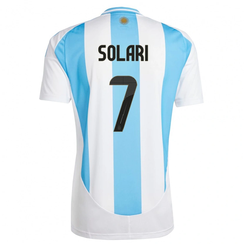 Danxen Kid Argentina Pablo Solari #7 White Blue Home Jersey 24-26 T-Shirt