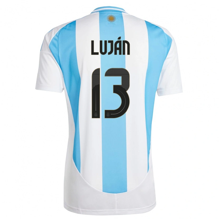 Danxen Kid Argentina Gonzalo Luján #13 White Blue Home Jersey 24-26 T-Shirt