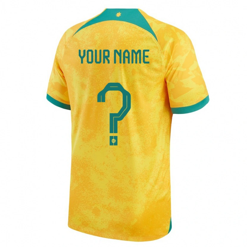 Danxen Kid Australia Your Name #0 Golden Home Jersey 24-26 T-Shirt