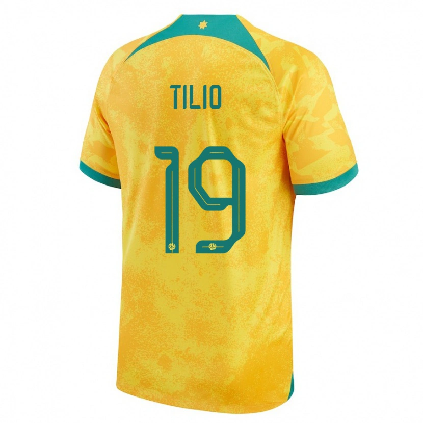 Danxen Kid Australia Marco Tilio #19 Golden Home Jersey 24-26 T-Shirt