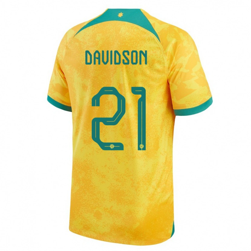 Danxen Kid Australia Jason Davidson #21 Golden Home Jersey 24-26 T-Shirt