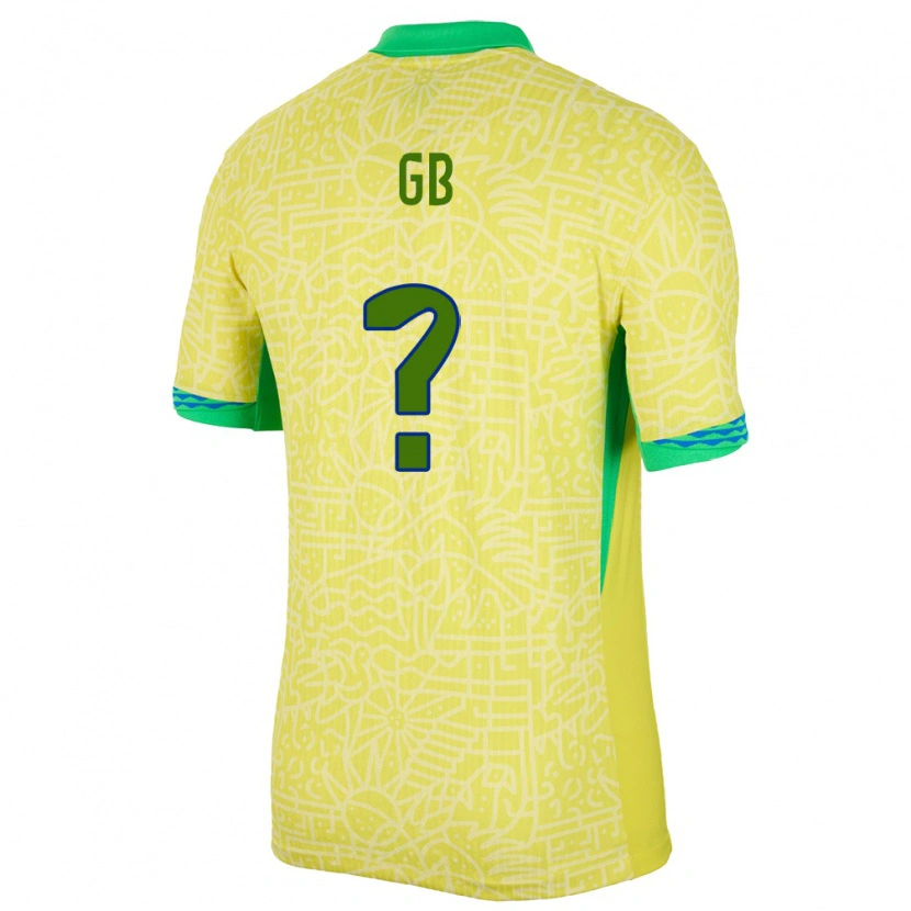 Danxen Kid Brazil Gb #0 Yellow Home Jersey 24-26 T-Shirt