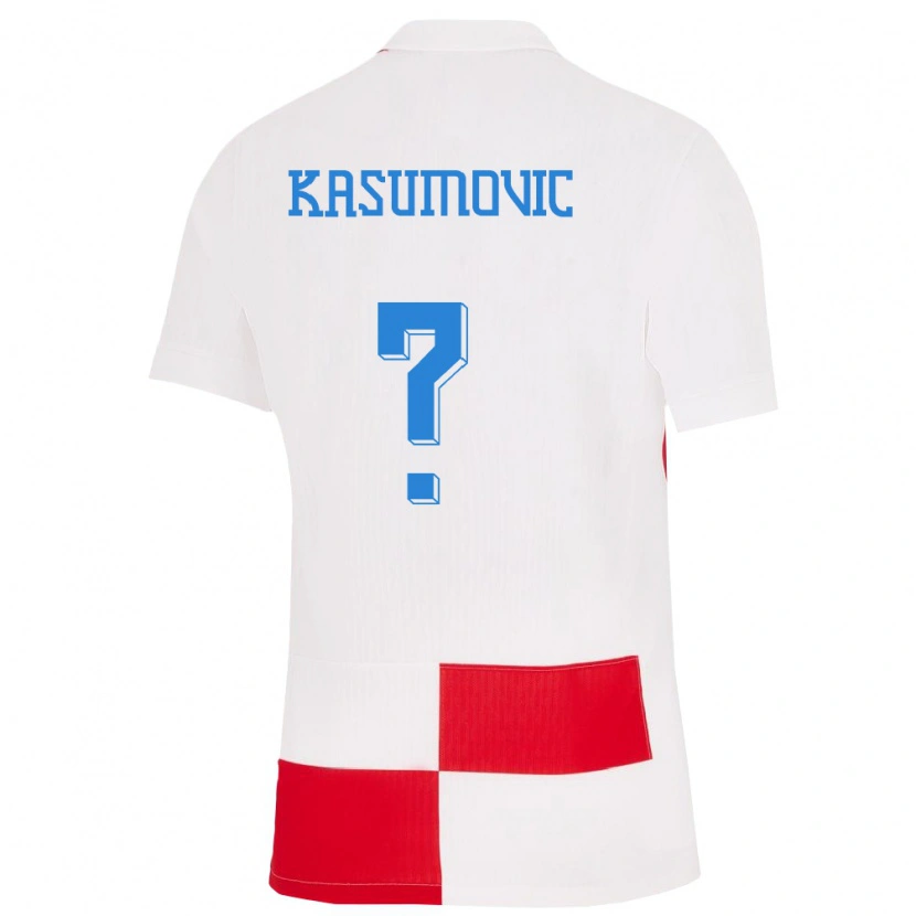 Danxen Kid Croatia Fran Kasumovic #0 White Red Home Jersey 24-26 T-Shirt