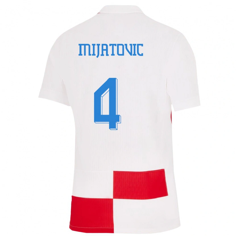 Danxen Kid Croatia Roko Mijatovic #4 White Red Home Jersey 24-26 T-Shirt