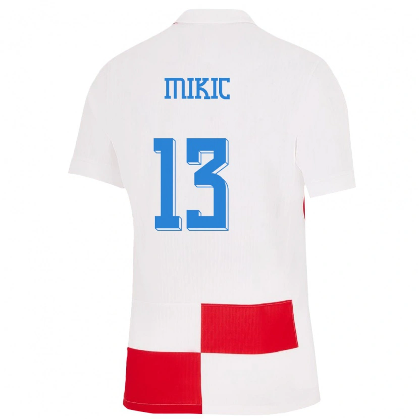 Danxen Kid Croatia Noa Mikic #13 White Red Home Jersey 24-26 T-Shirt