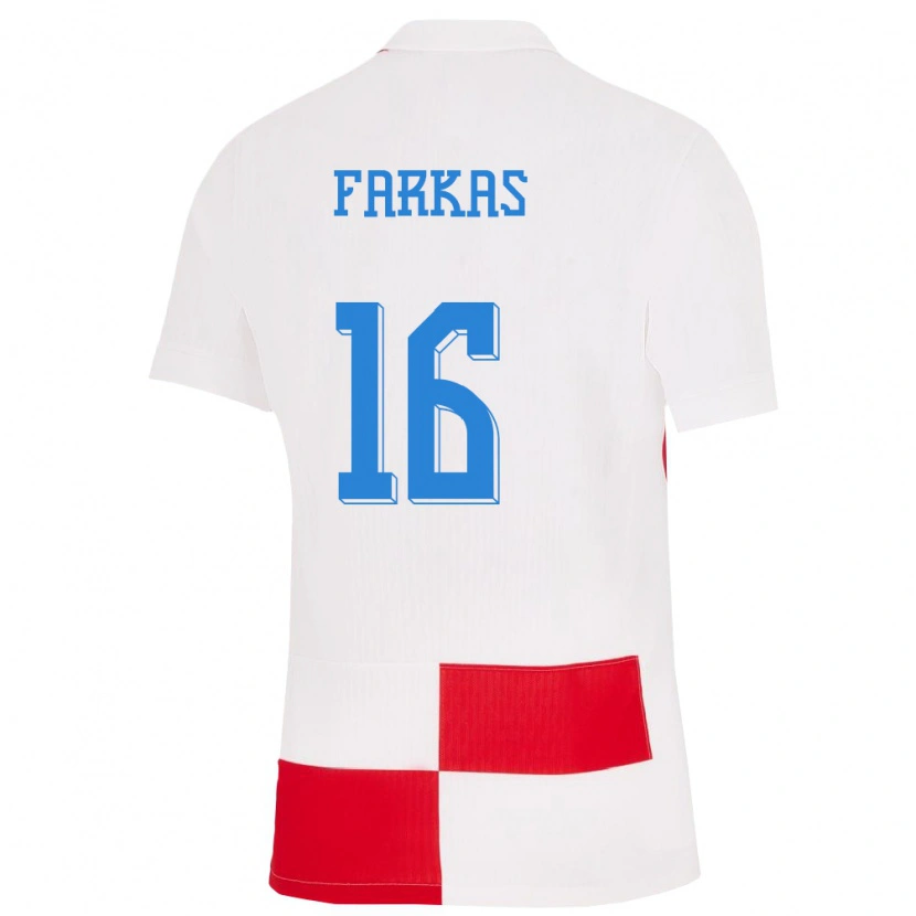 Danxen Kid Croatia Niko Farkas #16 White Red Home Jersey 24-26 T-Shirt