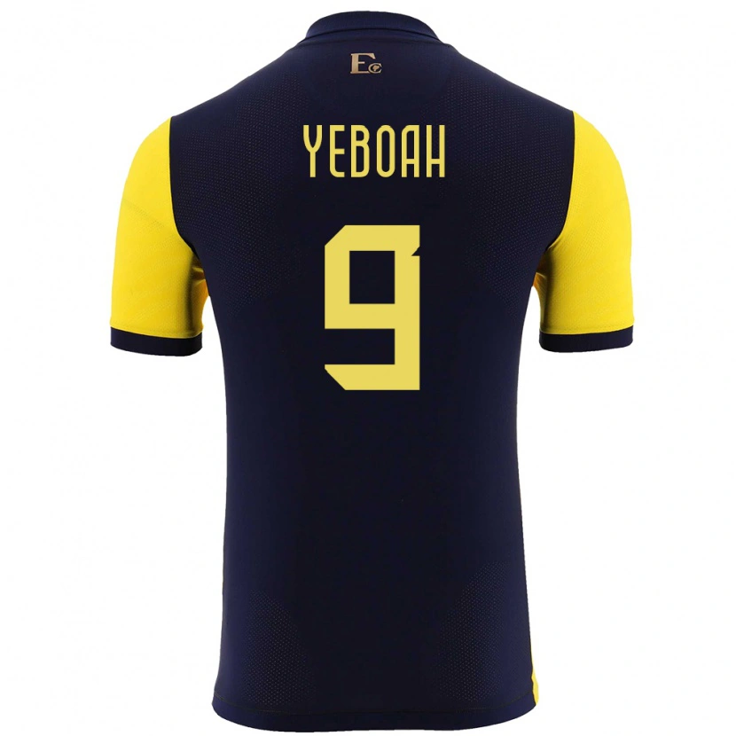 Danxen Kid Ecuador John Yeboah #9 Yellow Home Jersey 24-26 T-Shirt