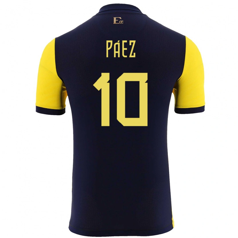 Danxen Kid Ecuador Kendry Páez #10 Yellow Home Jersey 24-26 T-Shirt