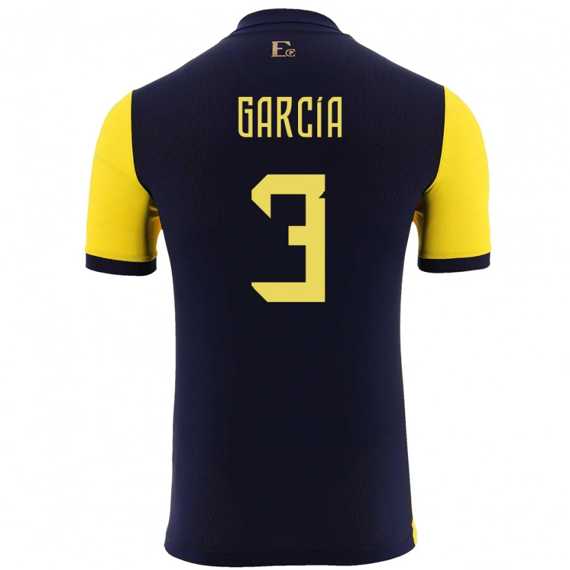 Danxen Kid Ecuador Christian García #3 Yellow Home Jersey 24-26 T-Shirt