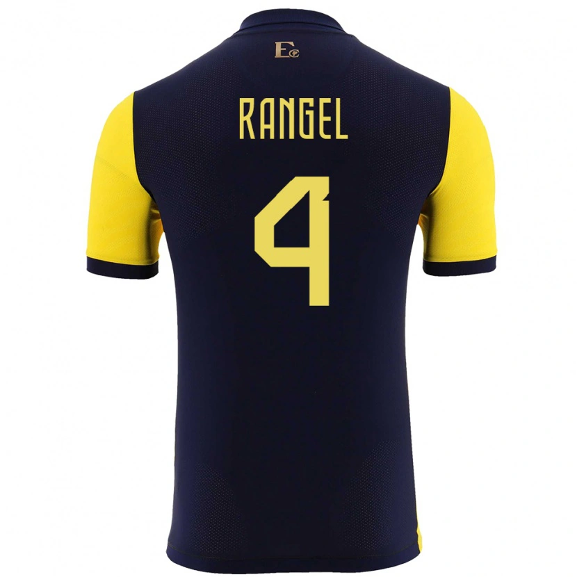 Danxen Kid Ecuador Álex Rangel #4 Yellow Home Jersey 24-26 T-Shirt