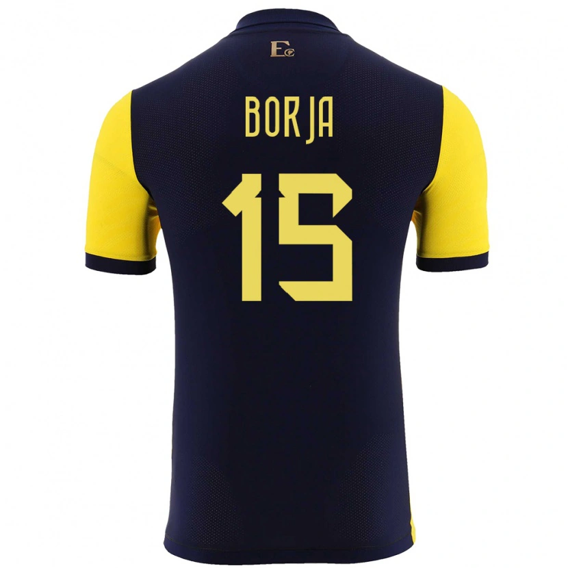 Danxen Kid Ecuador Ronny Borja #15 Yellow Home Jersey 24-26 T-Shirt