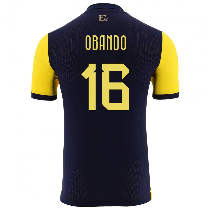 Danxen Kid Ecuador Allen Obando #16 Yellow Home Jersey 24-26 T-Shirt